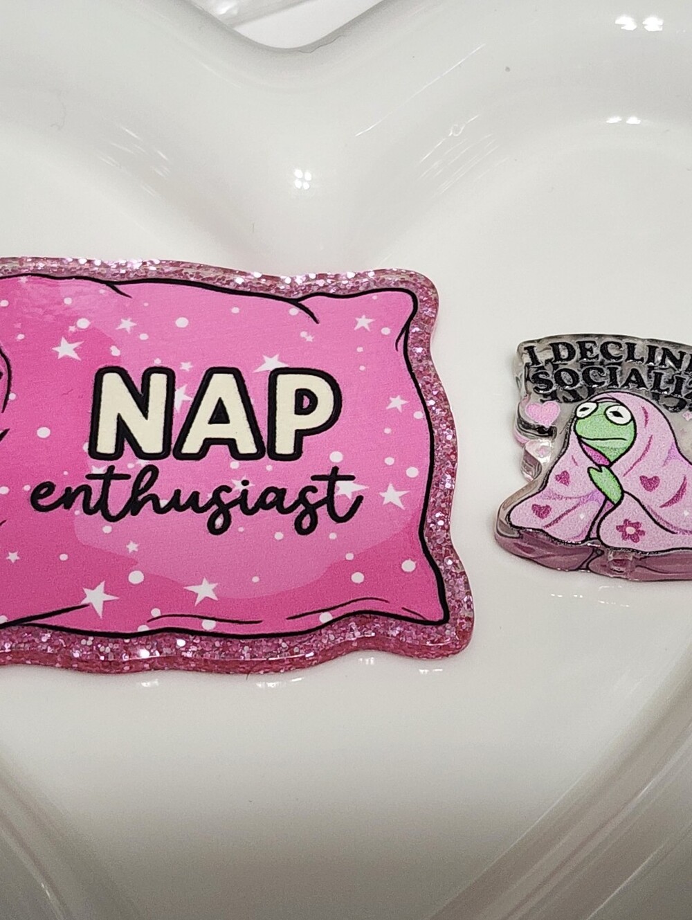Nap Enthusiast Flatback Focal Bead Badge Keychain Crafts‎ Beaded Pen Magnet Clip